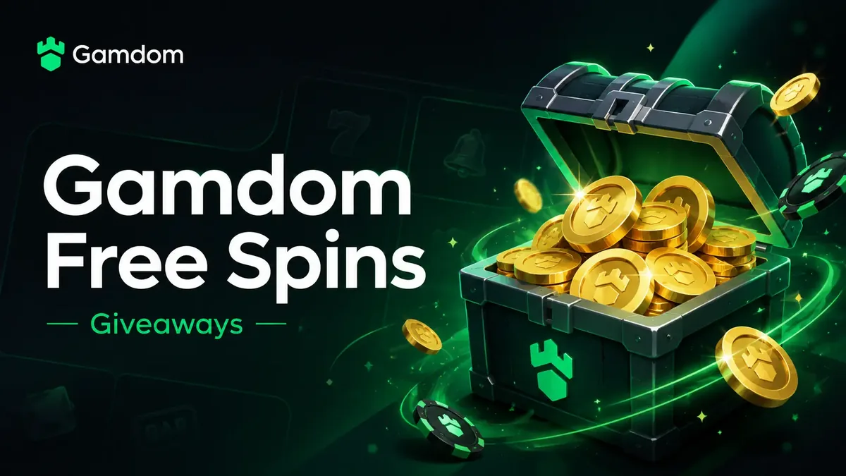 Gamdom Affiliate Program artwork with a green castle logo and casino chips