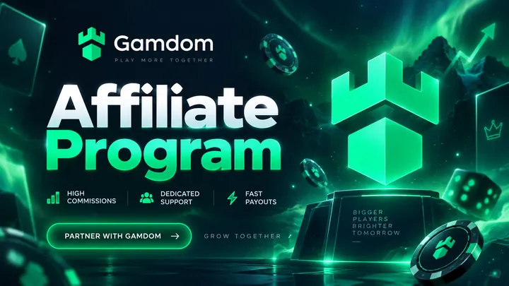 Gamdom on three smartphones showing the casino lobby, Originals and sportsbook